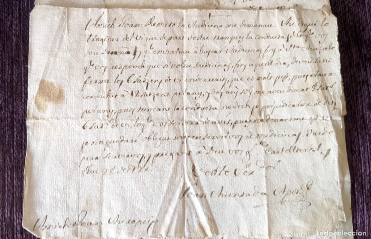 Manuscritos antiguos: 3 MANUSCRITOS DE CASTELLTER&Ccedil;OL SIGLO XVIII - Foto 4
