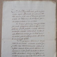 Manuscritos antiguos: NAVARRA 1800. CARTA DEL AYUNTAMIENTO DE TUDELA AL VIRREY