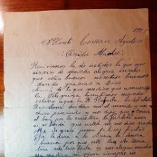 Manuscritos antiguos: CARTA MANUSCRITA 10 AGOSTO 1925, ENVIADA DESDE MONTE COMAN (ARGENTINA) A UN PUEBLO DE NAVARRA
