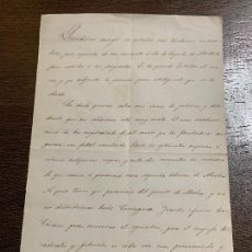 Manuscritos antiguos: CARTA MANUSCRITA DE JOSE M BARENYS. 1875, BARCELONA. INEDITA. DISERCION POLITICA. CARLISMO. Lote 391104279