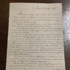 Manuscritos antiguos: CARTA MANUSCRITA DE JOSE M BARENYS. 1875 BARCELONA. INEDITA. CARLISMO, BERGA…. Lote 391109744