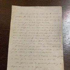 Manuscritos antiguos: CARTA MANUSCRITA DE JOSE M BARENYS. 1875 BARCELONA. INEDITA. INCENDIO PALACIO VIRREY, Y MAS…. Lote 391110534
