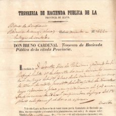 Manuscritos antiguos: MANUSCRITO EN 1856 EN VITORIA DE REDENCION DE CENSOS A FAVOR DE LA NACION. Lote 396244524