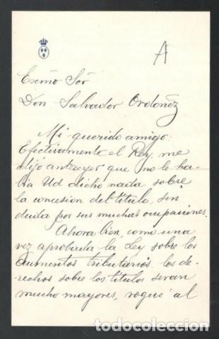 Manoscritti antichi: BORBON, Francisco Mar&iacute;a: CARTA sobre conversaci&oacute;n mantenida con el Rey