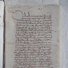Manuscritos antiguos: TOLEDO MANUSCRITO AÑO 1456 CALIDAD DE LUJO, TESTAMENTO - MONASTERIO DE LA BASTIDA. Lote 397186744