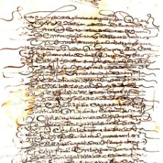Manuscritos antiguos: ANTIGUO MANUSCRITO DE 1570 CAPITULACIONES DE PEDRO DE AETA Y EGUZQUIZA CON MAGDALENA DE GOROSPIZCAR. Lote 397321094