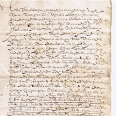Manuscritos antiguos: ANTIGUO MANUSCRITO DE 1589 EN VERGARA MATRIMONIALES JUAN DE BERASTI CON MARIA DE GARRALDA. Lote 397326764