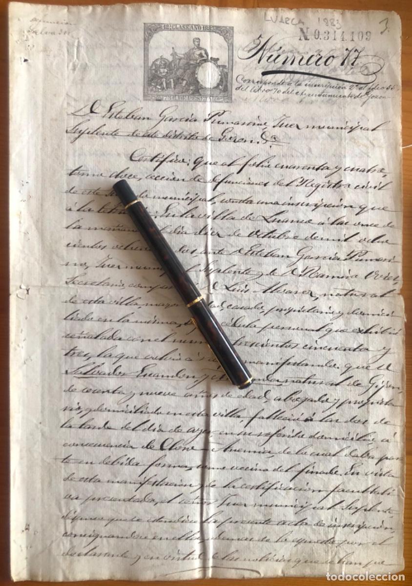 Manuscritos antiguos: LUARCA- ASTURIAS- MANUSCRITO 1883 - Foto 1