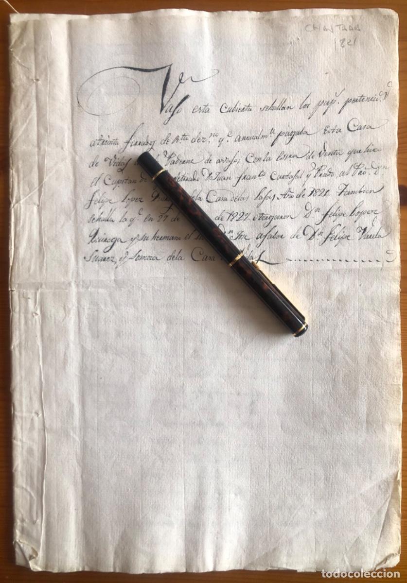 Manuscritos antiguos: CHANTADA- LUGO- MANUSCRITO- 1821 - Foto 1