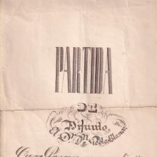 Manuscritos antiguos: PARTIDA DE DIFUNTO CURA PÁRROCO MAS ANTIGUO IGLESIA PARROQUIAL DE SAN LORENZO SEVILLA. 32 X 23 CM. Lote 397840809