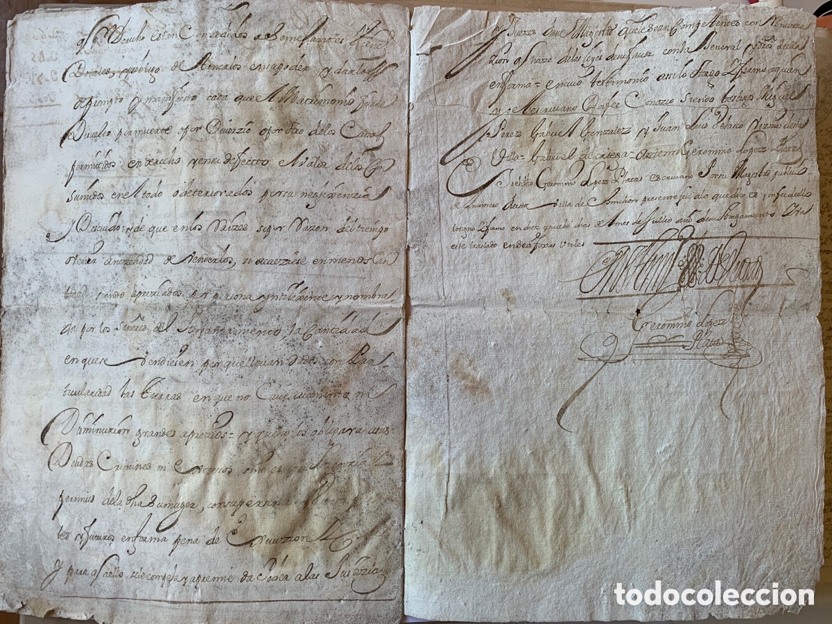 Manuscritos antiguos: Carta de dote - Chinch&oacute;n - A&ntilde;o 1732 - Foto 6