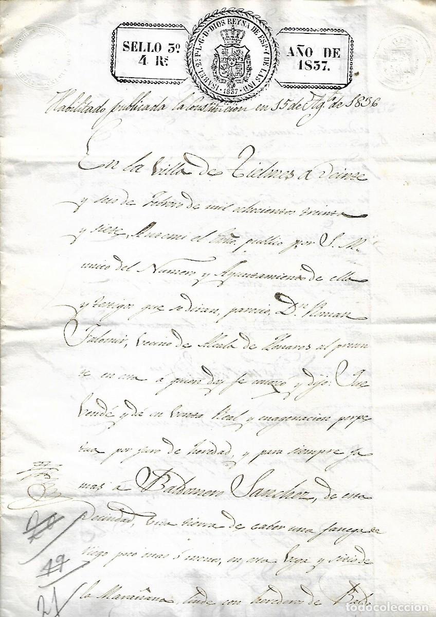 Manuscritos antiguos: M150- TIELMES - DOCUMENTO DE VENTA DEL 18 - 3- 1.853 - Foto 1