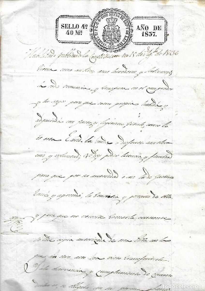 Manuscritos antiguos: M150- TIELMES - DOCUMENTO DE VENTA DEL 18 - 3- 1.853 - Foto 3