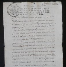 Manuscritos antiguos: TARAZONA ZARAGOZA MANUSCRITO AÑO 1802 FISCAL 2º VENTA DE TIERRAS. Lote 399089144