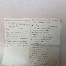 Manuscritos antiguos: MANUSCRITO EJERCICIOS ESPIRITUALES APUNTES DE LIBROS RELIGIOSOS. APROX. 1940. Lote 178596071