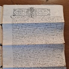 Manuscritos antiguos: DOCUMENTO MANUSCRITO PAPEL TIMBRADO SELLO 2º 8 R.V. AÑO DE 1820. Lote 401036524