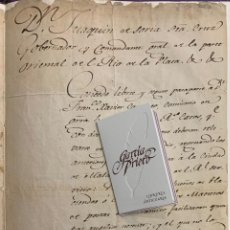 Manuscritos antiguos: PASAPORTE CONCEDIDO POR D. JOAQUIN DE SORIA SANTA CRUZ, MONTEVIDEO. 1810. Lote 402180774