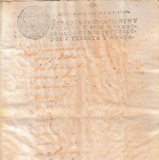 Manuscritos antiguos: 1739 BURRIANA (CASTELLON) SELLO FISCAL 2º 139 MRS DOCUMENTO MANUSCRITO VENTA DE CASA