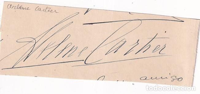 Manuscritos antiguos: Aut&oacute;grafo original o firma de Marlene Cartier. - Foto 1
