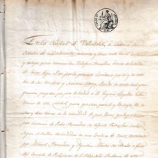 Manuscritos antiguos: 1845 CORCOS RENEDO VALLADOLID FISCAL 2º 50 PTS VENTA DE CASAS Y TIERRAS