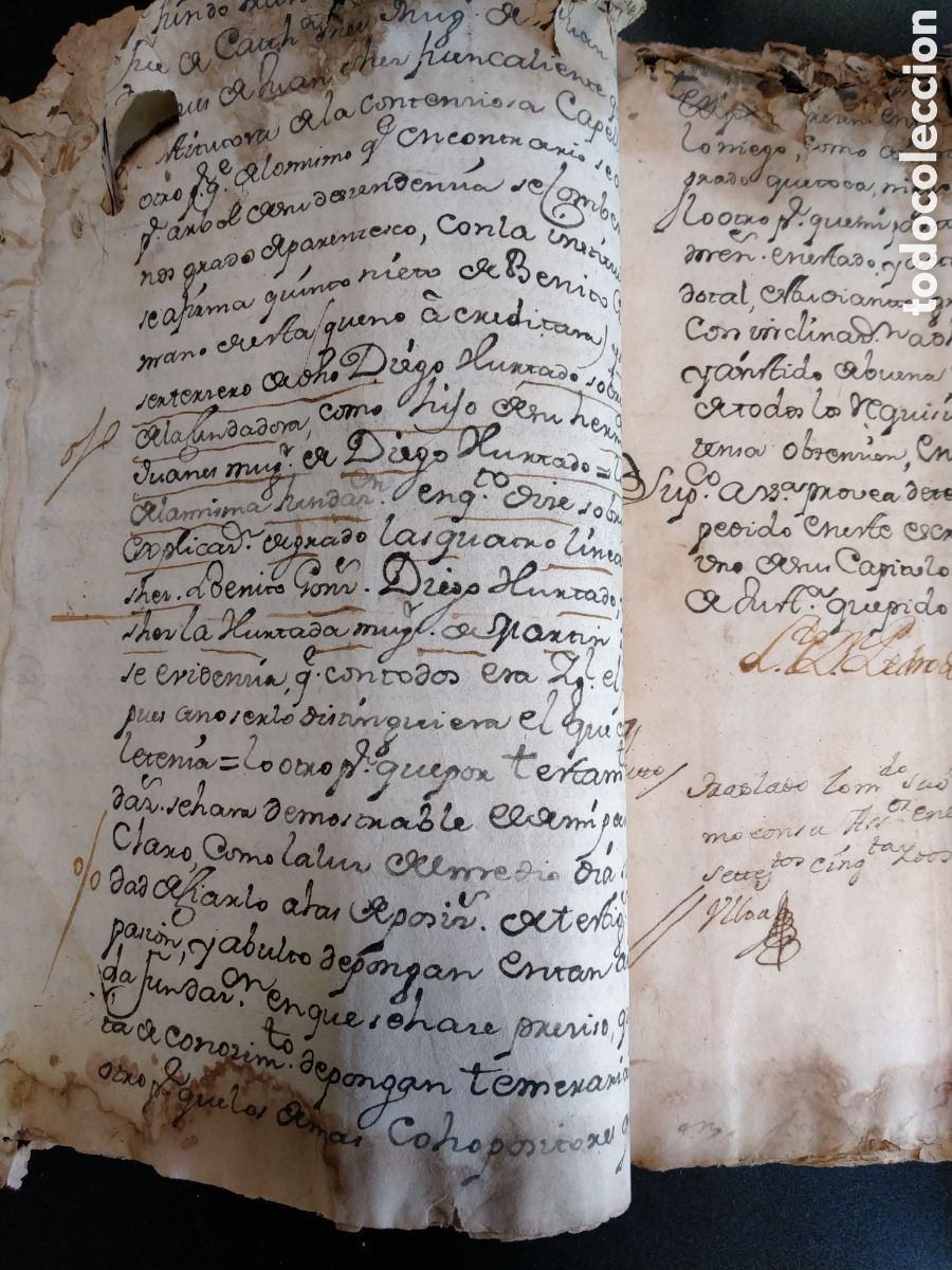 Manuscritos antiguos: ESCRITURA TESTAMENTARIA DE 1752. - Foto 10