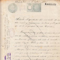 Manuscritos antiguos: 1901 ALBORAYA VALENCIA FISCAL 10º 2 PTS DOCUMENTO MANUSCRITO PAPEL SELLADO TIMBROLOGIA