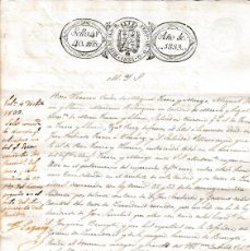 Manuscritos antiguos: 1833 VALENCIA FISCAL 4º 40 MRS CASA EN CALLE ZURRADORES COMPRADA POR MATEO TOMASI