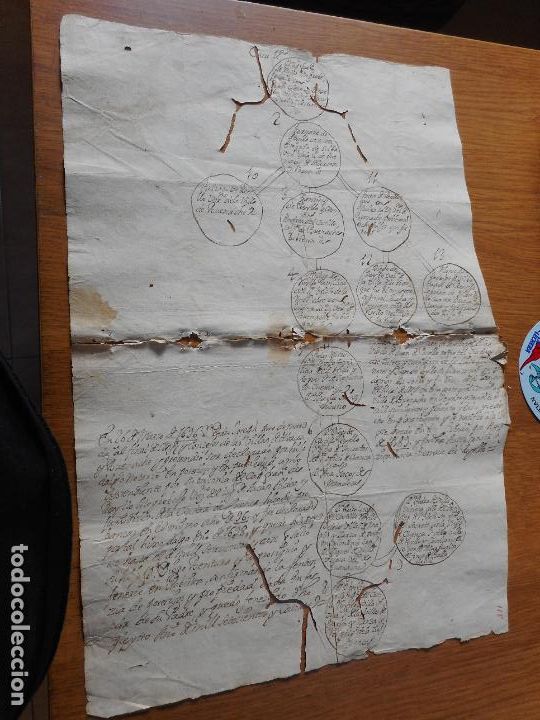 Ancient Manuscripts: MANUSCRITO GENEALOGIA FRANCISCO REYLLO REILLO - FRANCISCA CALERO. BUENACHE DE ALARCON CUENCA 1789.