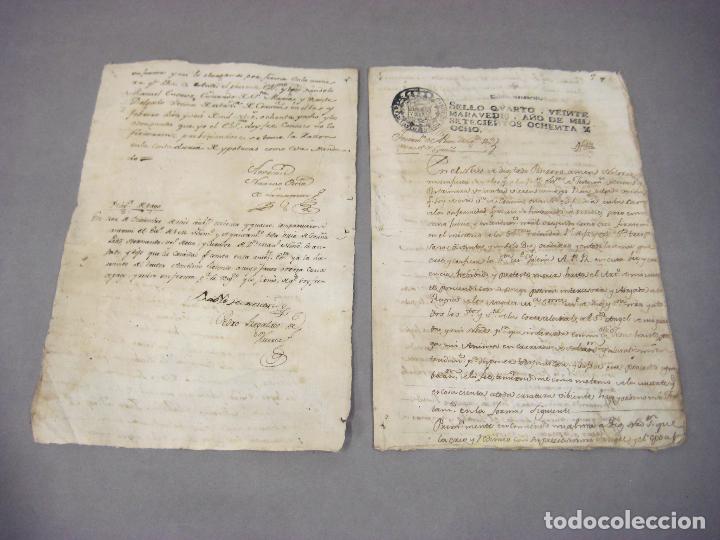 Manuscritos antiguos: Documentos de Hipoteca y Testamento de Coru&ntilde;a. 1788. - Foto 3