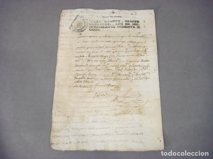 Manuscritos antiguos: Documentos de Hipoteca y Testamento de Coru&ntilde;a. 1788. - Foto 5
