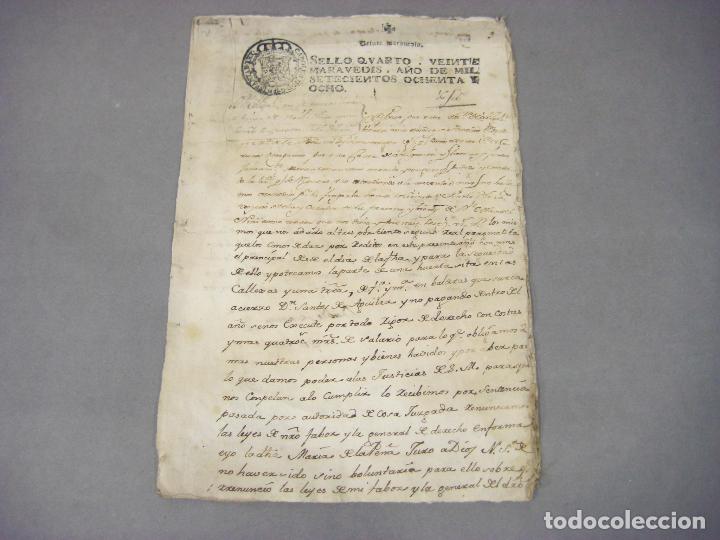 Manuscritos antiguos: Documentos de Hipoteca y Testamento de Coru&ntilde;a. 1788. - Foto 1
