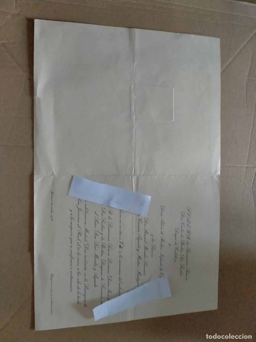 Manuscritos antiguos: documento invitacion real don carlos de borbon etc - Foto 1