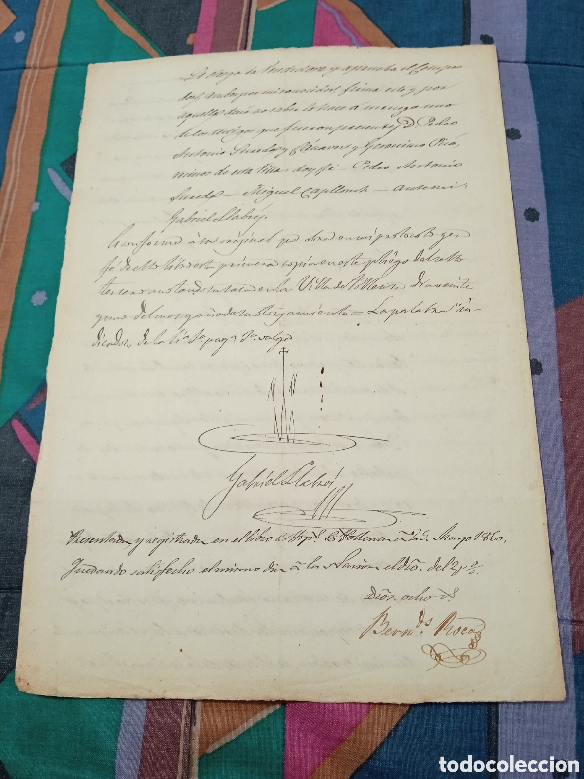 Manuscritos antiguos: DOCUMENTO 1860 DOS HOJAS POLLENSA POLLEN&Ccedil;A MALLORCA - Foto 2
