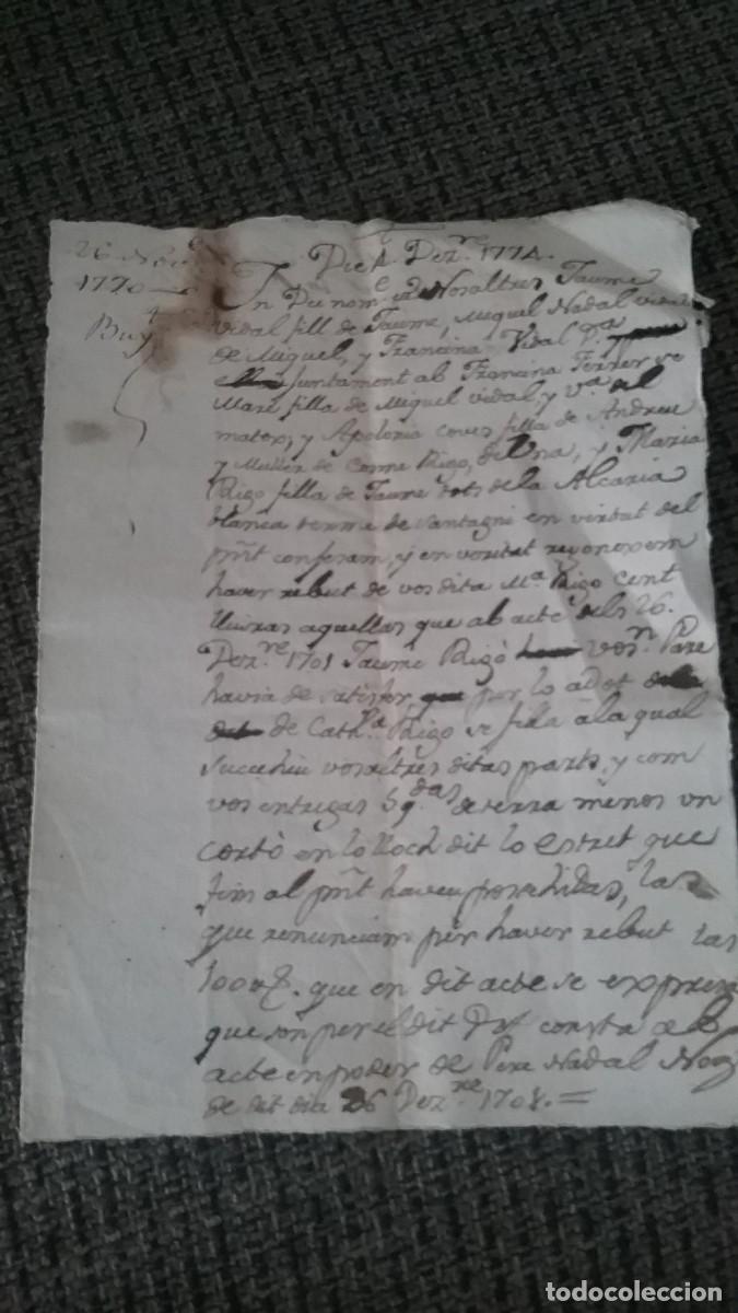 Manuscritos antiguos: Manuscrito. Testamento 4 dic.1774 (745) - Foto 1