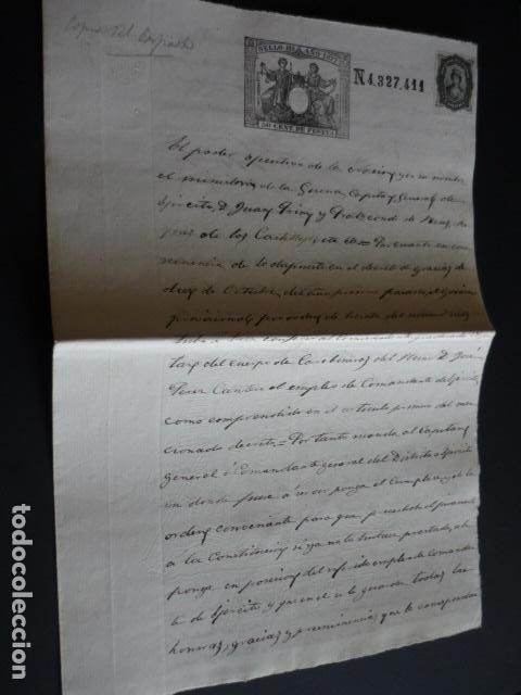 Manuscritos antiguos: VALLADOLID NOMBRAMIENTO COMANDANTE DEL EJERCITO 1877 - Foto 1