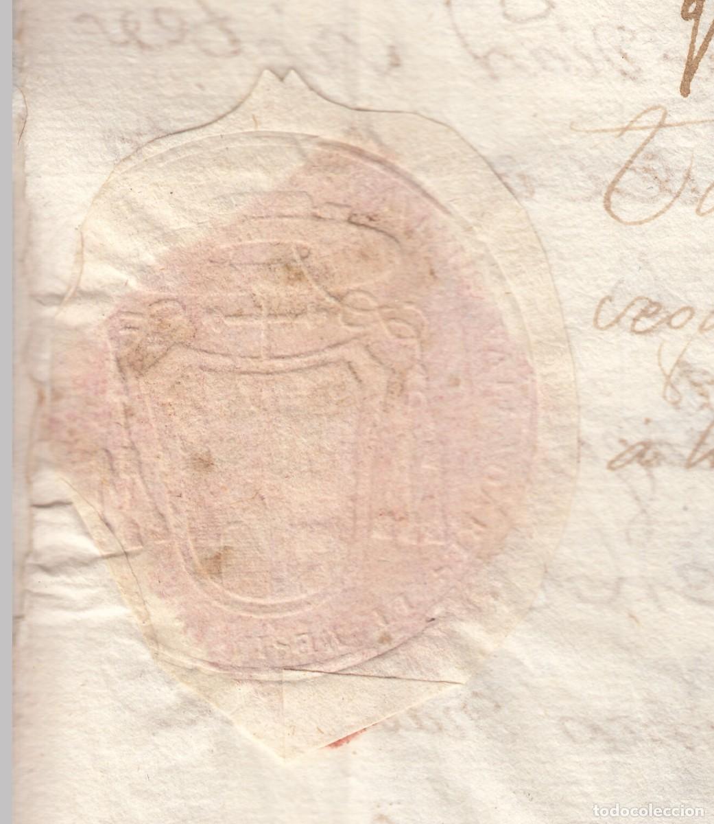 Manuscritos antiguos: 1777 BARCELONA DOCUMENTO TITULO PARROCO ASISTENTE RAIMUNDO FONT 2 SELLO OBISPADO - Foto 3