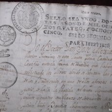 Manuscritos antiguos: IMPORTANTE DOCUMENTO COLONIAL DE AMERICA HISPANA. RARO PAPEL SELLADO E INTERESANTE CONTENIDO