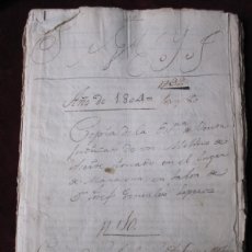 Manuscritos antiguos: VENTA JUDICIAL DE UN MOLINO DE ACEITE. MARACENA ( GRANADA ) 1804. SELLO PRIMERO Y CARTAS DE PAGO