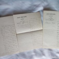 Manuscritos antiguos: MATARO TRES CARTAS MANUSCRITAS COMPLETAS ALCALDIA CONSTITUCIONAL AÑOS 1907/12/16, BUEN ESTADO ,