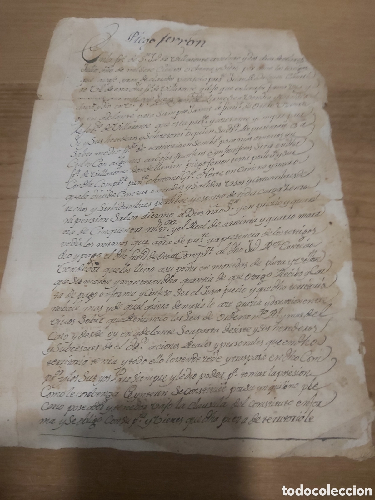 Manuscritos antiguos: Documentos san juan de villaronte Lugo 1787 - Foto 1