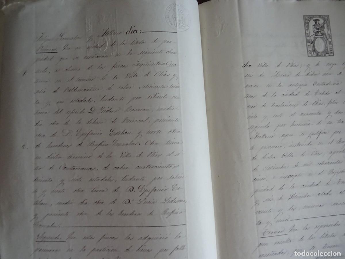 Manuscritos antiguos: Bargas, Toledo, venta tierras, 1866, 8 pags - Foto 3