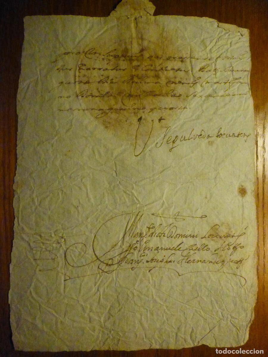 Manuscritos antiguos: Antiguo documento con sello en seco adherido - Sin determinar - Foto 1