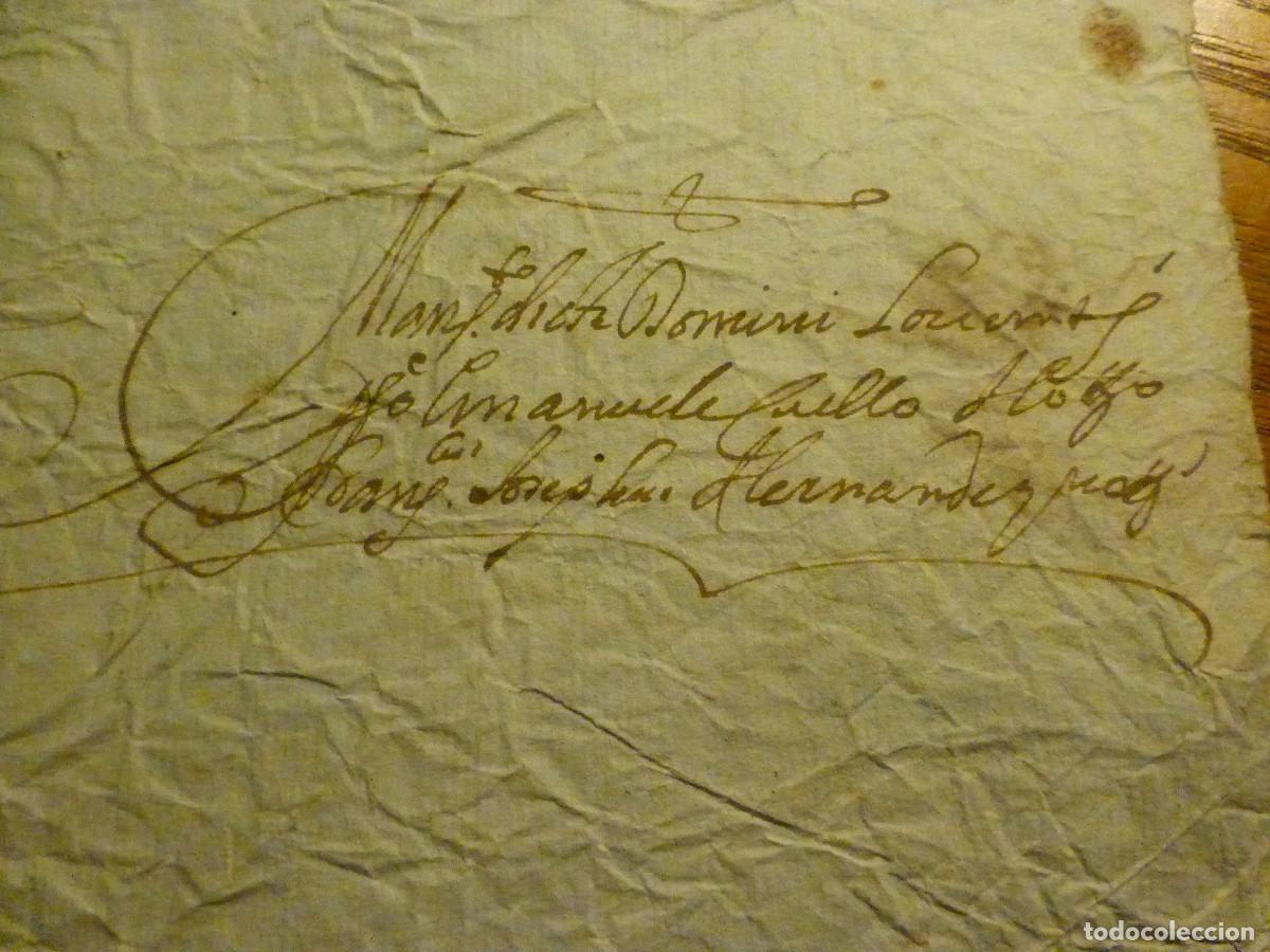 Manuscritos antiguos: Antiguo documento con sello en seco adherido - Sin determinar - Foto 3