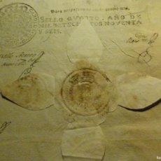 Manuscritos antiguos: SELLO CUARTO 4º - P/ DESPACHOS DE OFICIO AÑO 1796 - CARLOS IV - CON SELLO DE PLACA SECO, TIMBROLOGÍA