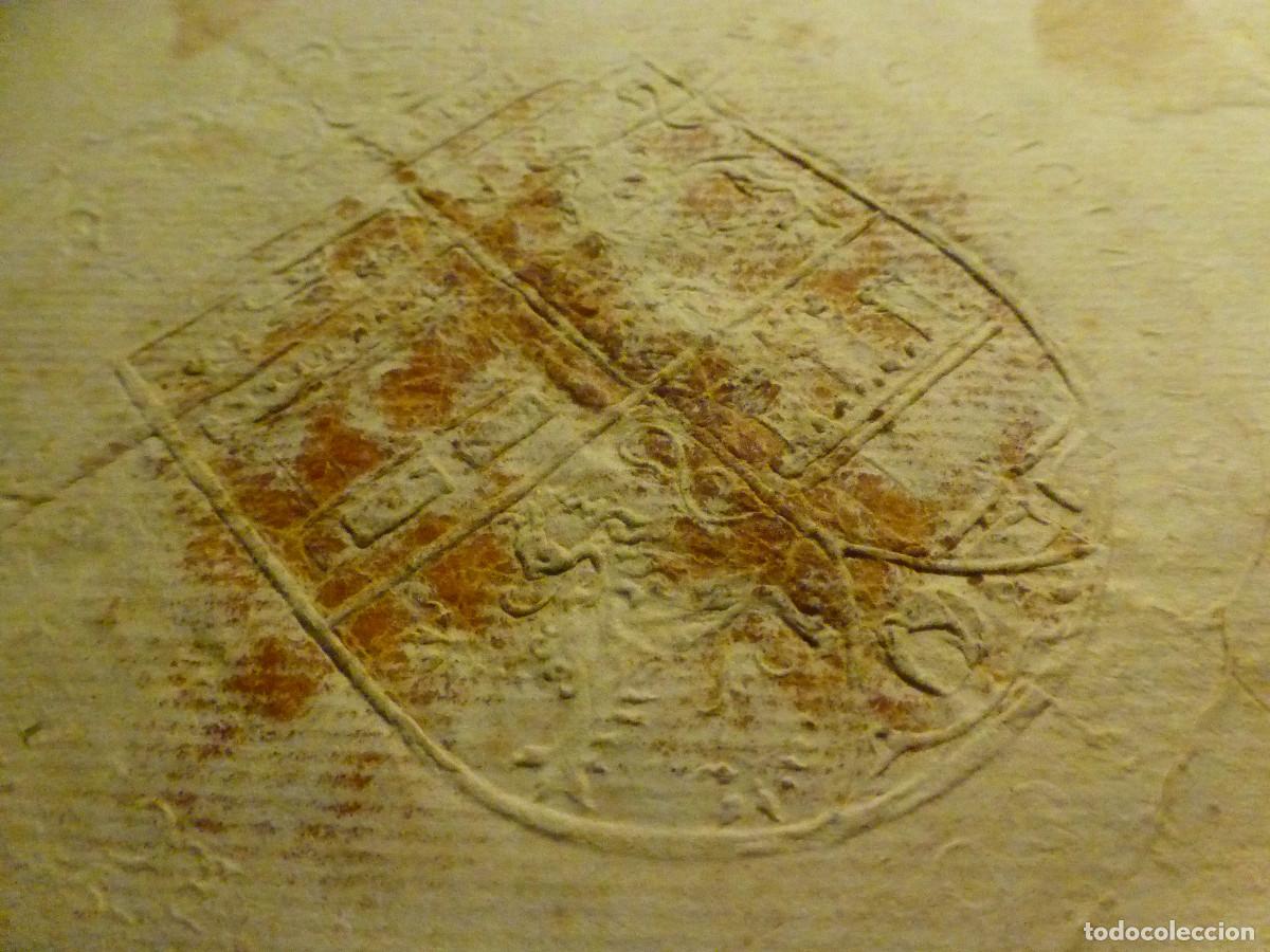 Manuscritos antiguos: Documento manuscrito - Con Sello de placa Seco - - Foto 2