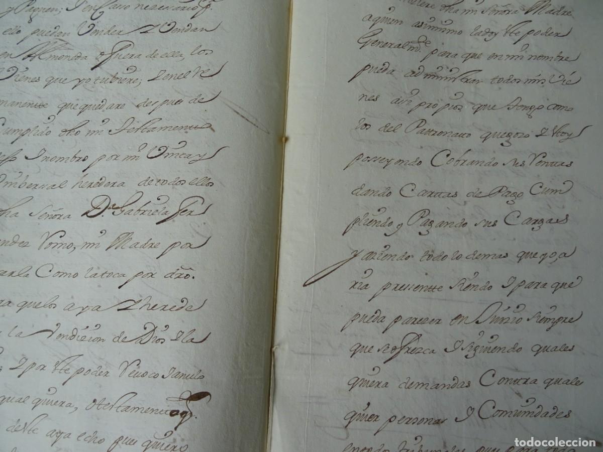Manuscritos antiguos: Ol&iacute;as, Toledo, poder para testar, 1732, 6 pags - Foto 3
