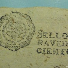 Manuscritos antiguos: SELLO CUARTO 4º QVARTO - 10 MARAVEDIS AÑO 1697 - DOCUMENTO MANUSCRITO - CARLOS II - TIMBROLOGÍA