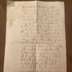 Manuscritos antiguos: DOCUMENTO MANUSCRITO 1871 DE COMPRA VENTA DE PROPIEDAD VILA DE TREMP