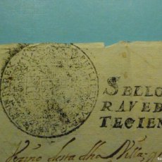 Manuscritos antiguos: SELLO CUARTO 4º QVARTO - 10 MARAVEDIS AÑO 1706 - DOCUMENTO MANUSCRITO - FELIPE V - TIMBROLOGÍA