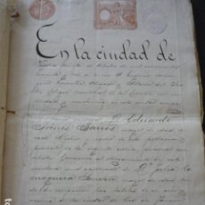 Manuscritos antiguos: VIGO 1893 LEGAJO VENTAS BIENES FAMILIA EMIGRANTE A BRASIL CALLE DE SOMBREREROS BAJADA DEL BALUARTE